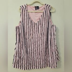 New Directions Striped Sleeveless Top